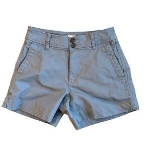 A New Day Stretch Elastizado Chino Shorts Women's Size 4 Gray 4.5" inseam Pocket